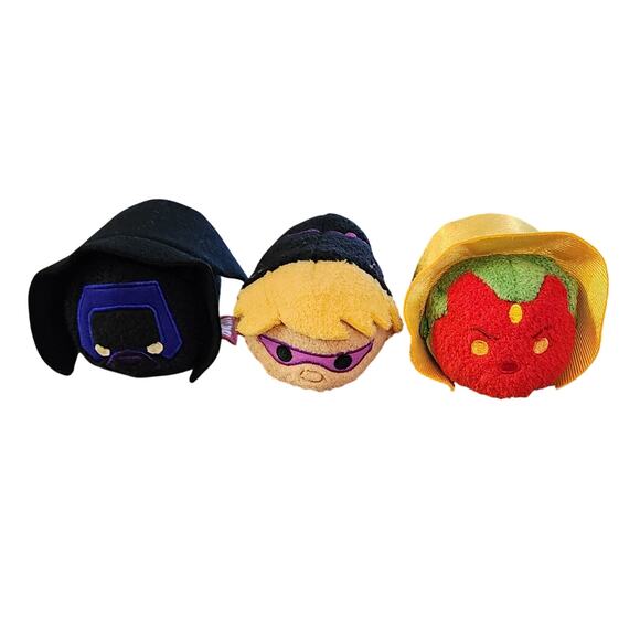 Disney Tsum Tsum Mini Marvel's Avenger Lot of 3 Vision, Hawkeye & Black Panther - Picture 1 of 3